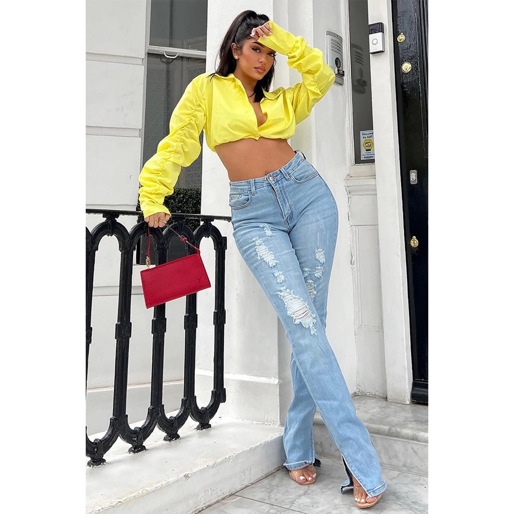 Killing 'Em Kindly High Rise Jeans - Medium Blue Wash